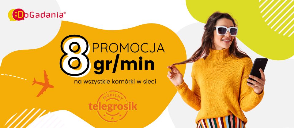 8 groszy na komórki w sieci MOBILNY telegrosik z karty DoGadania